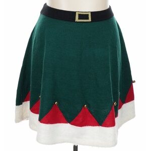 Green and Red Holiday Elf Skirt